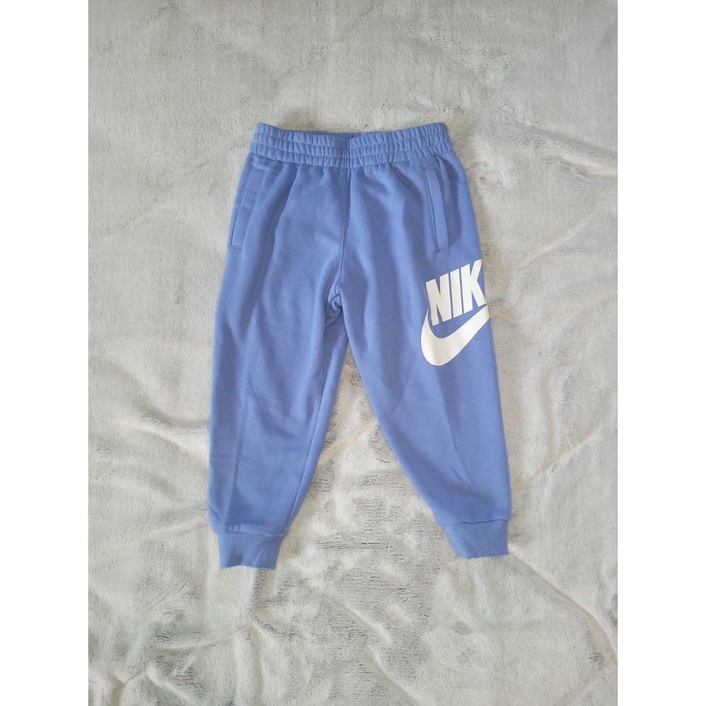 Nike Boys Size 4/XS 3-4 Yr Old Polar Jogger Sweatpants Blue Fleece Cozy Warm